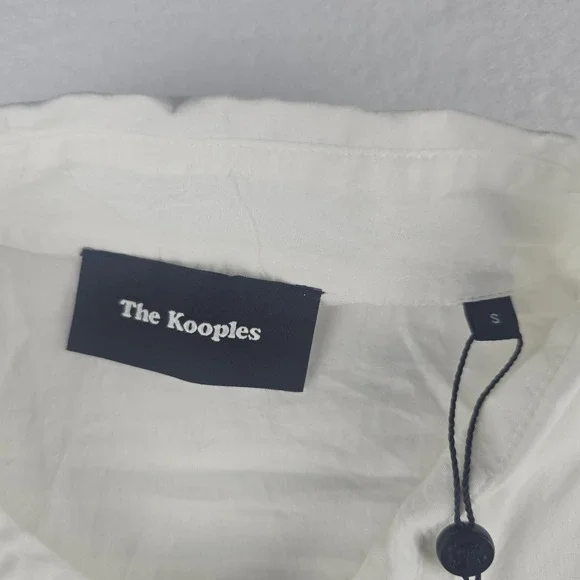 The Kooples NWT Women's Eyelet Top Button Up Blouse White Size‎ Small - Picture 6 of 11